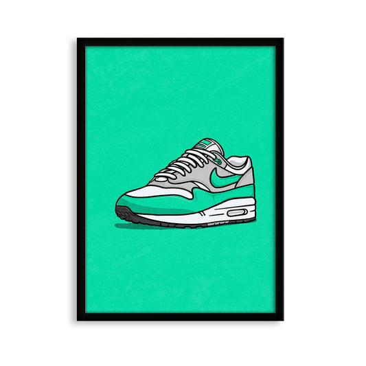 AM1 Clear Jade on Teal Print
