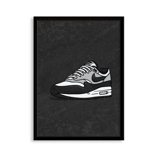 AM1 Black White on Black Print