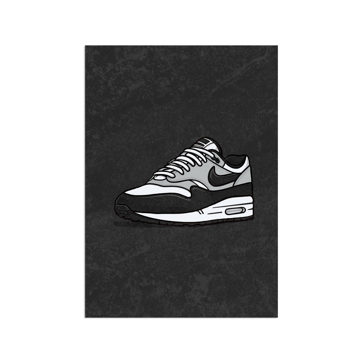 AM1 Black White on Black Print