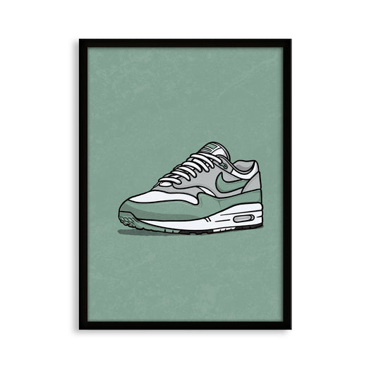 AM1 Mica Green on Green Print