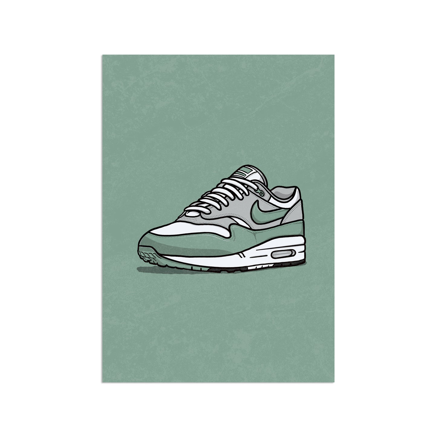 AM1 Mica Green on Green Print