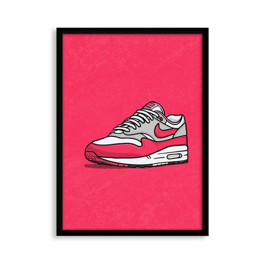AM1 University Red on Red Print