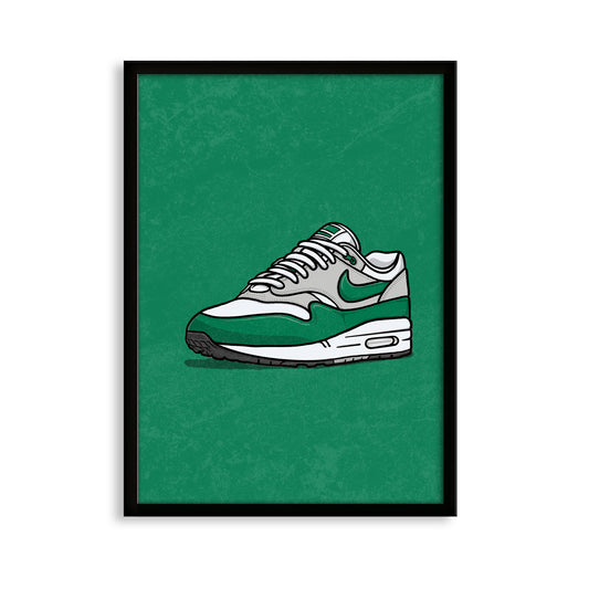 AM1 Hunter Green on Green Print