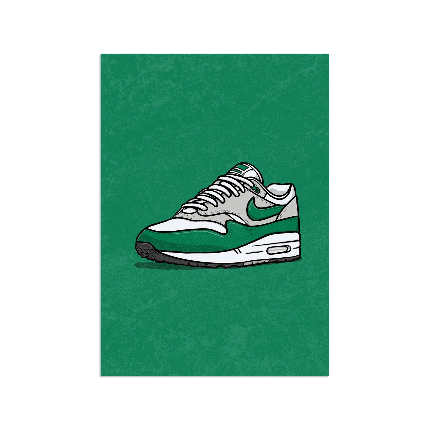 AM1 Hunter Green on Green Print