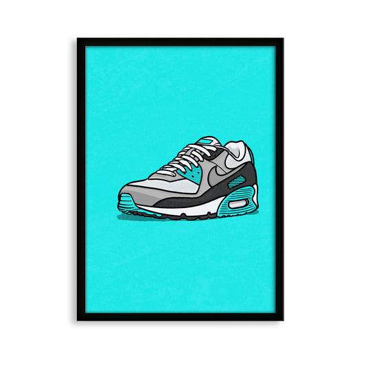 AM90 Hyper Turquoise on Turquoise Print