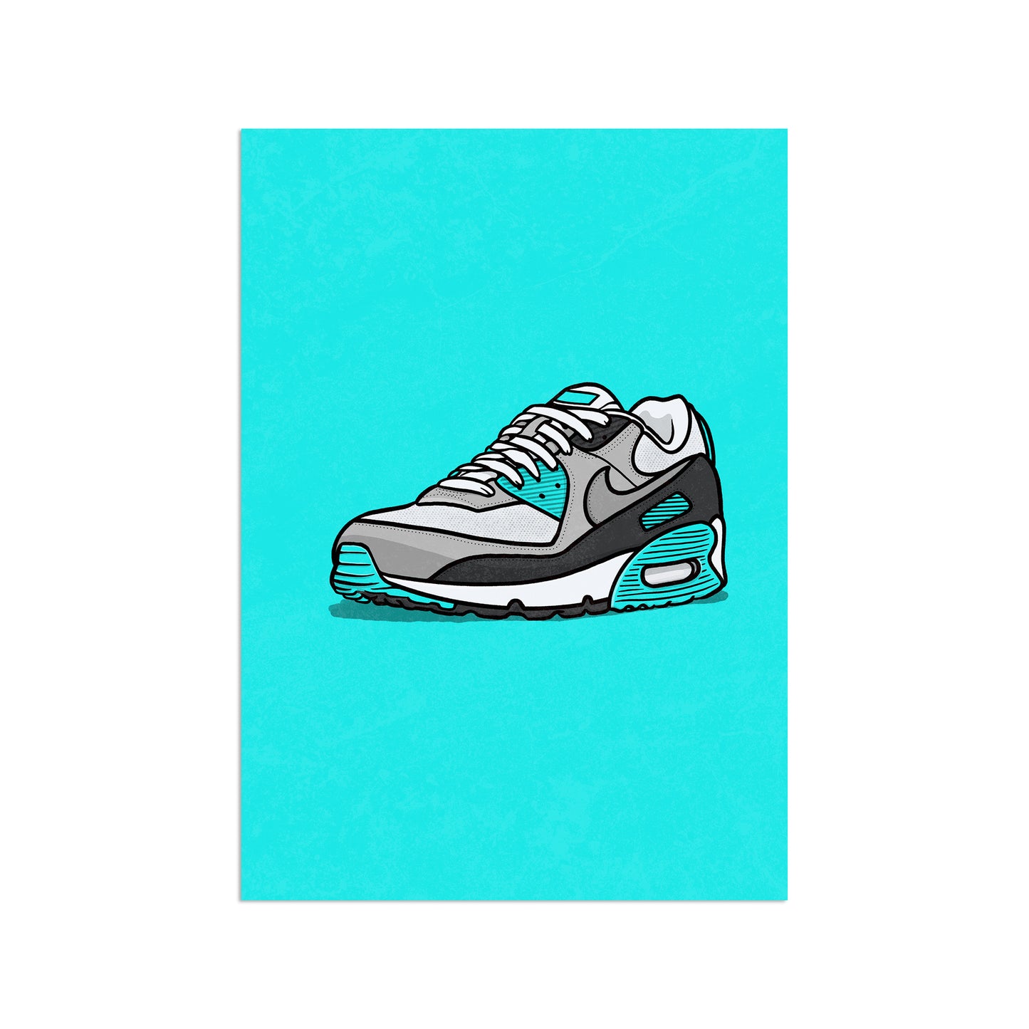 AM90 Hyper Turquoise on Turquoise Print