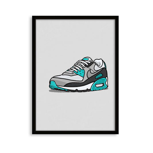 AM90 Hyper Turquoise Print