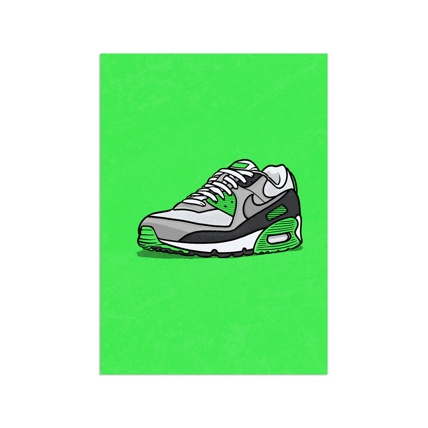 AM90 Scream Green on Green Print