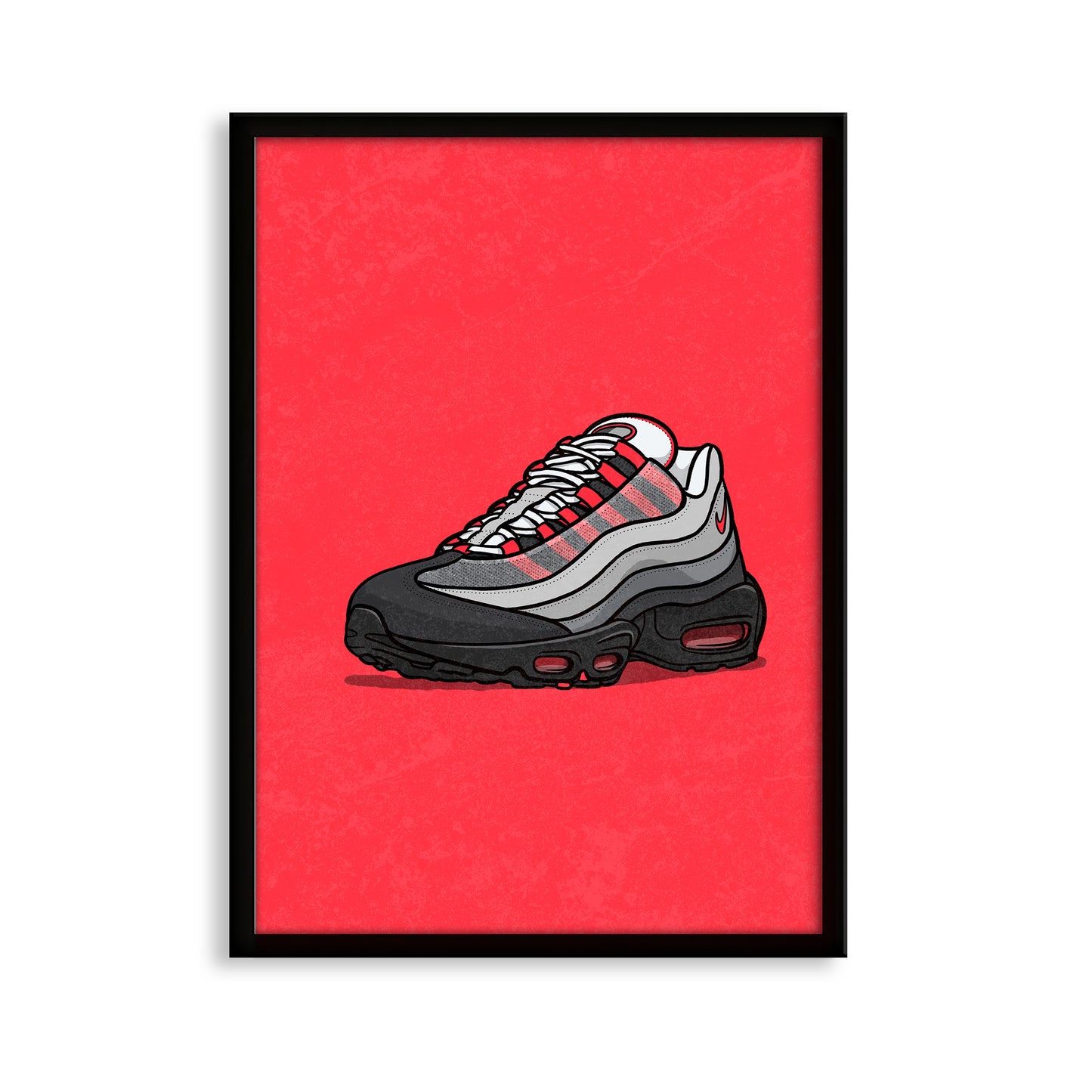 AM95 Solar Red on Red Print