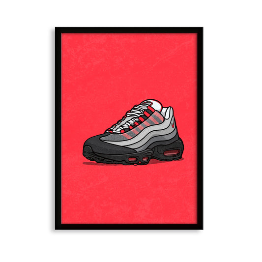 AM95 Solar Red on Red Print