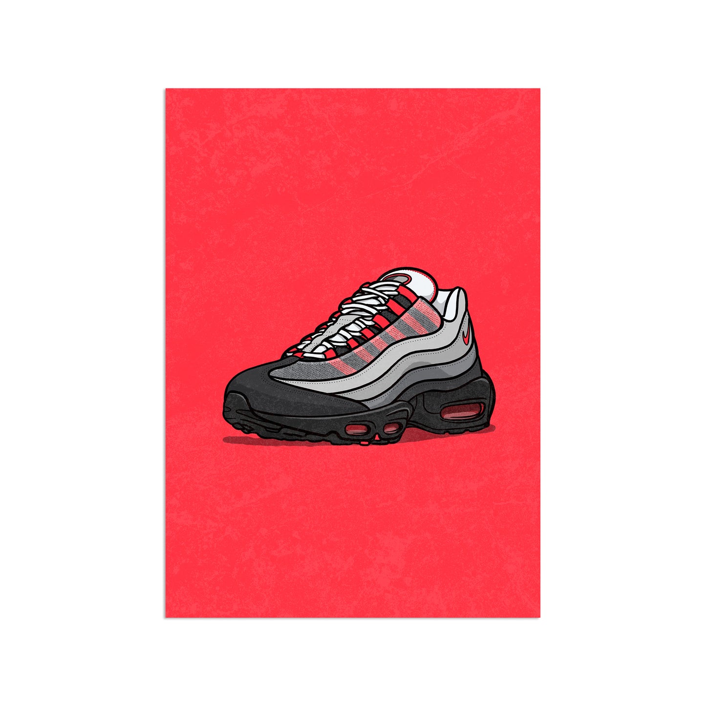 AM95 Solar Red on Red Print