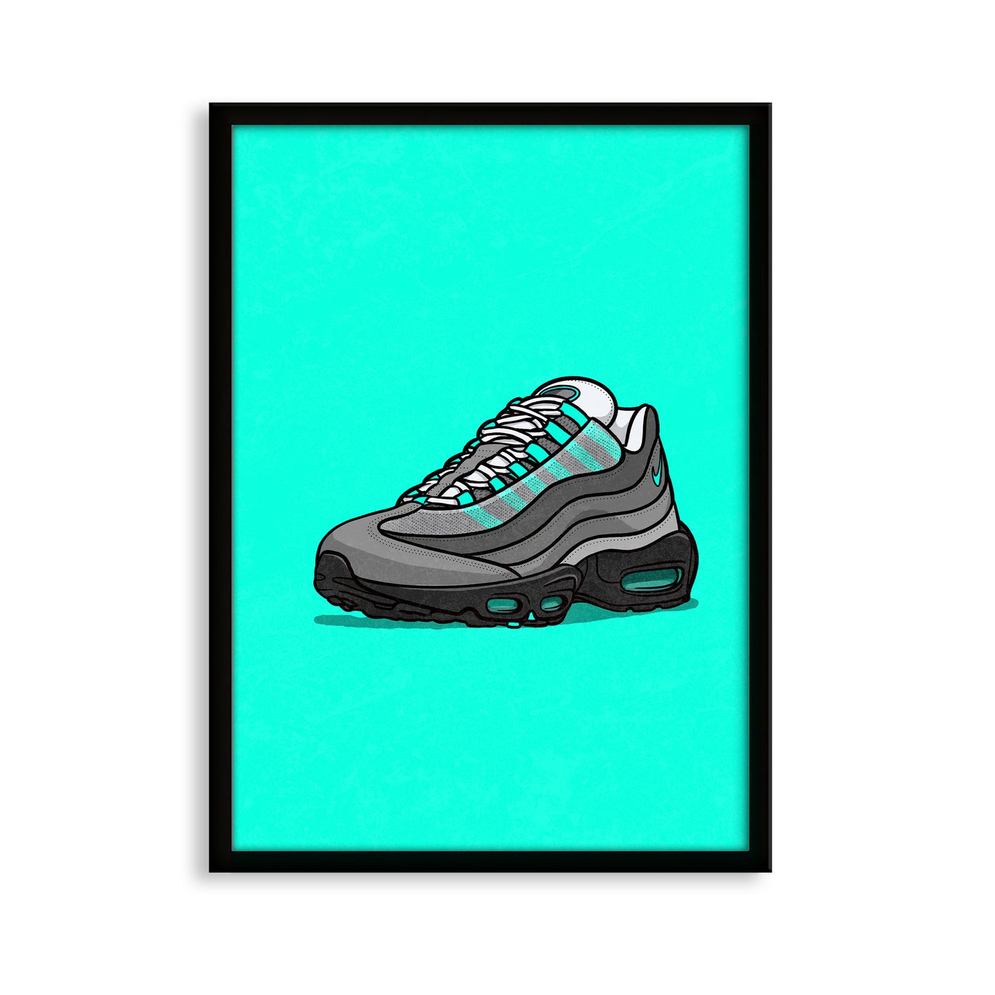 AM95 Hyper Turquoise on Turquoise Print