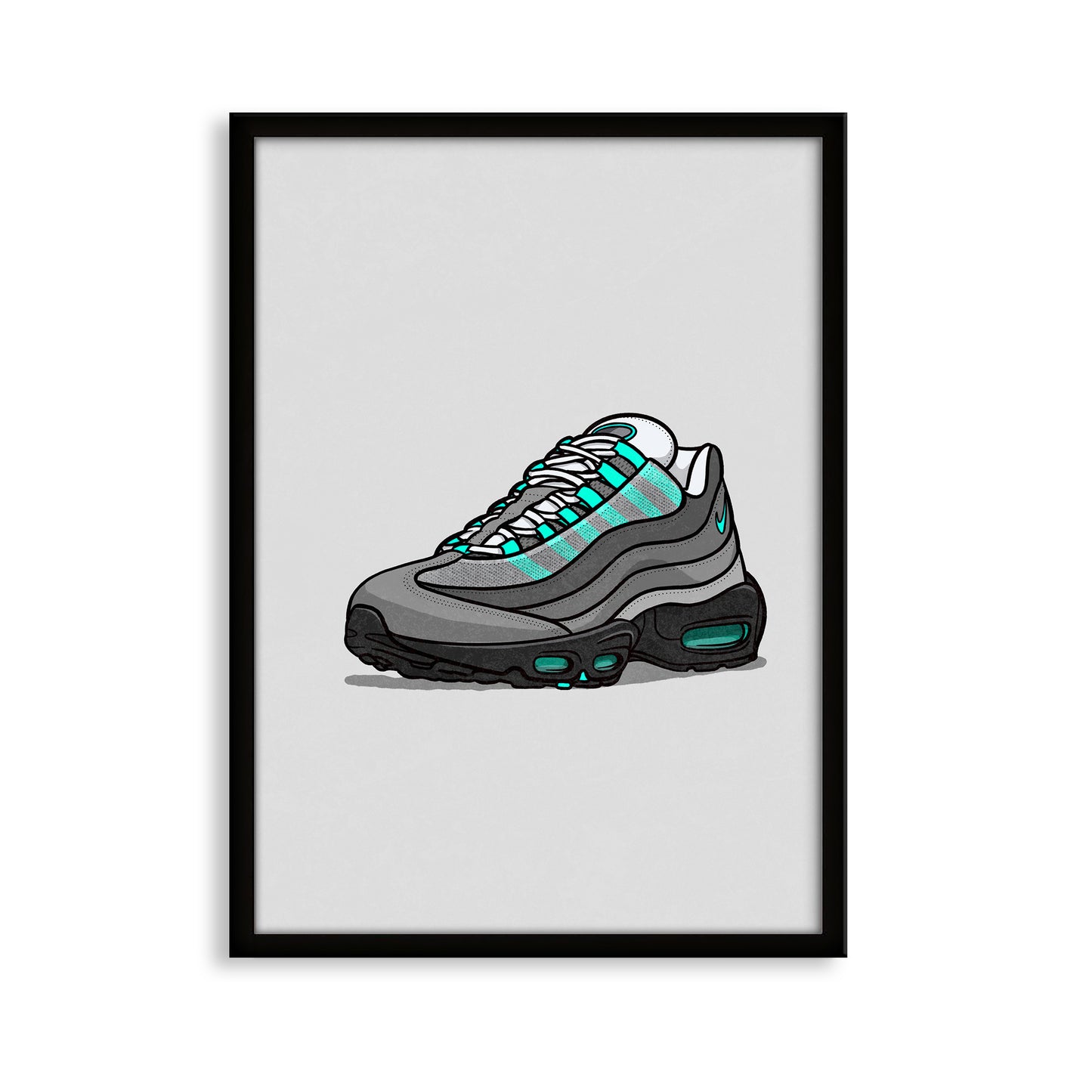 AM95 Hyper Turquoise Print