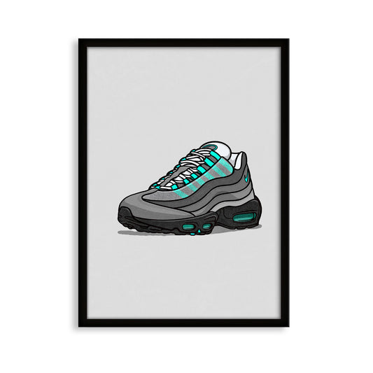 AM95 Hyper Turquoise Print