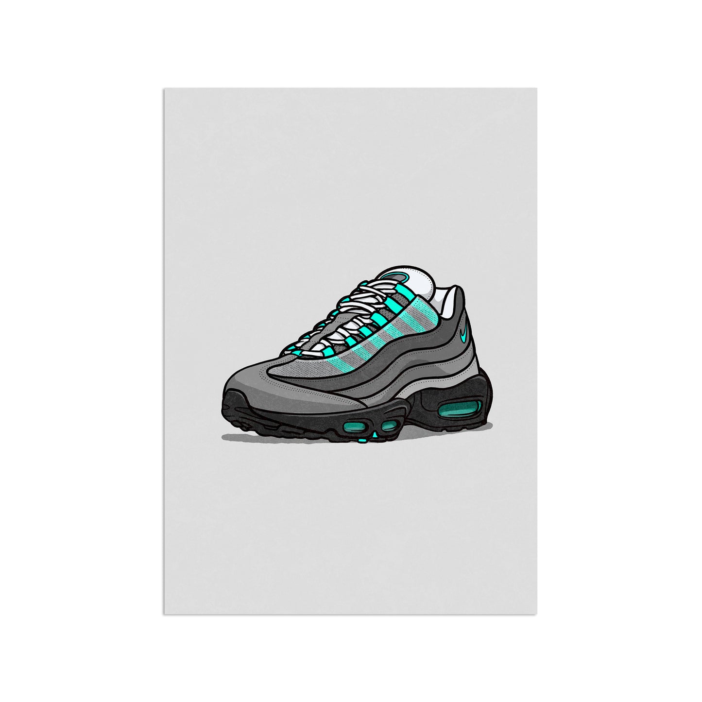 AM95 Hyper Turquoise Print