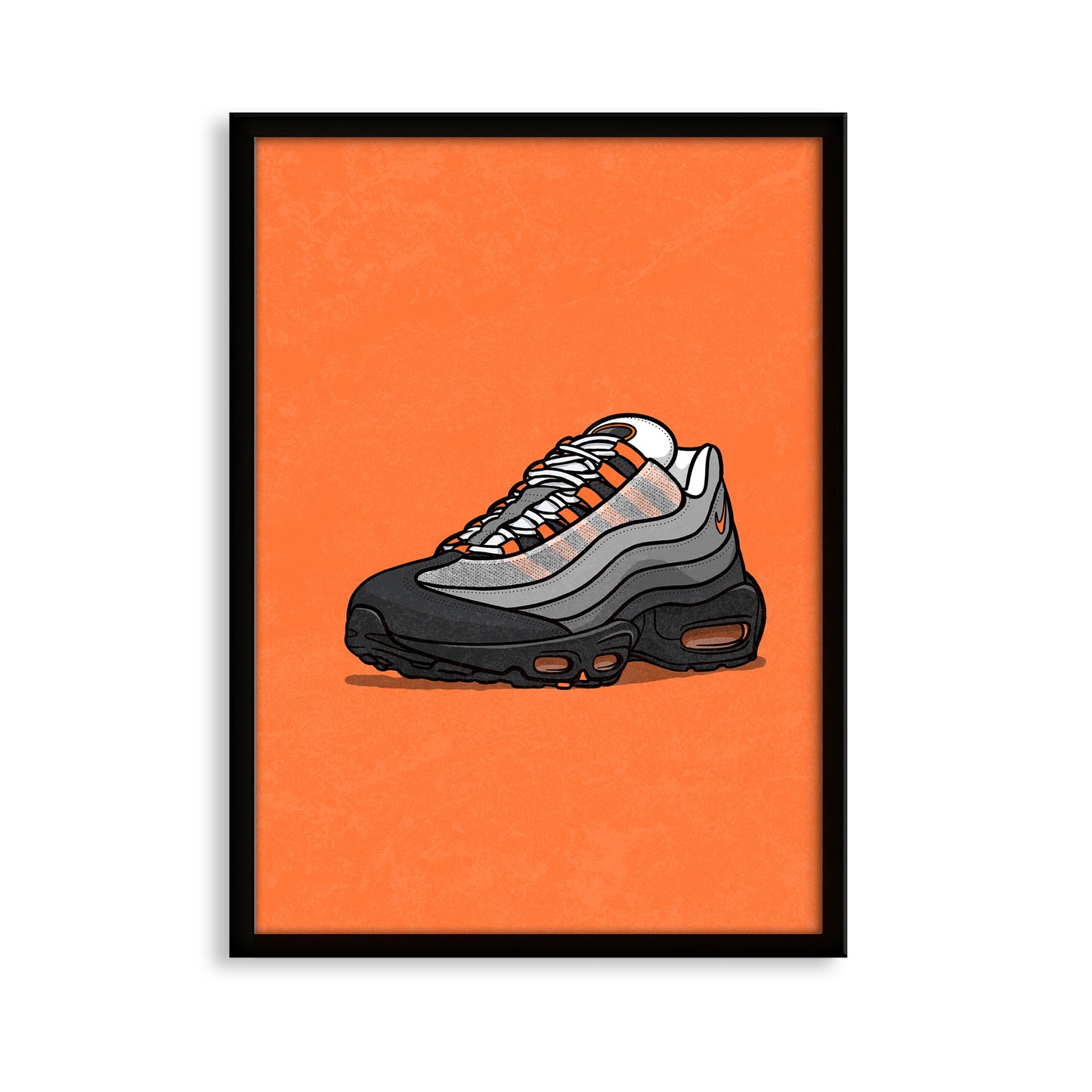 AM95 Bright Mandarin on Orange Print