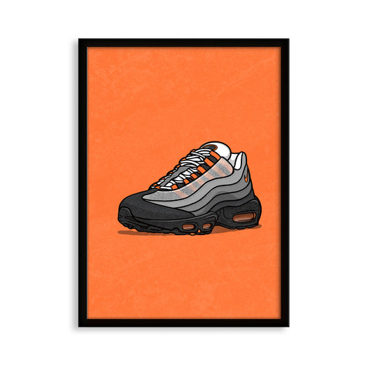 AM95 Bright Mandarin on Orange Print