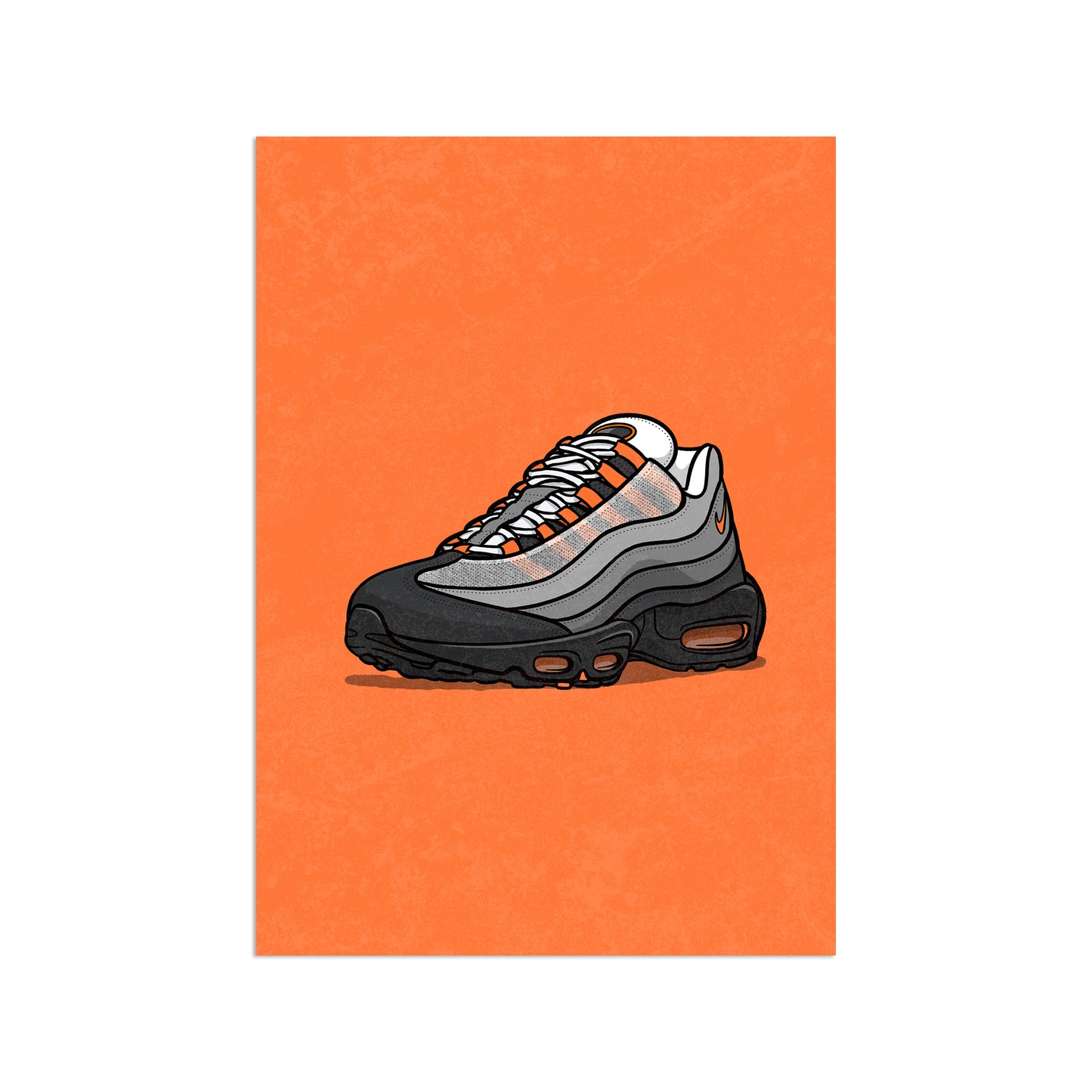 AM95 Bright Mandarin on Orange Print