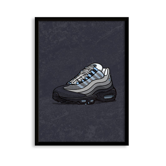 AM95 Aluminium on Grey Print