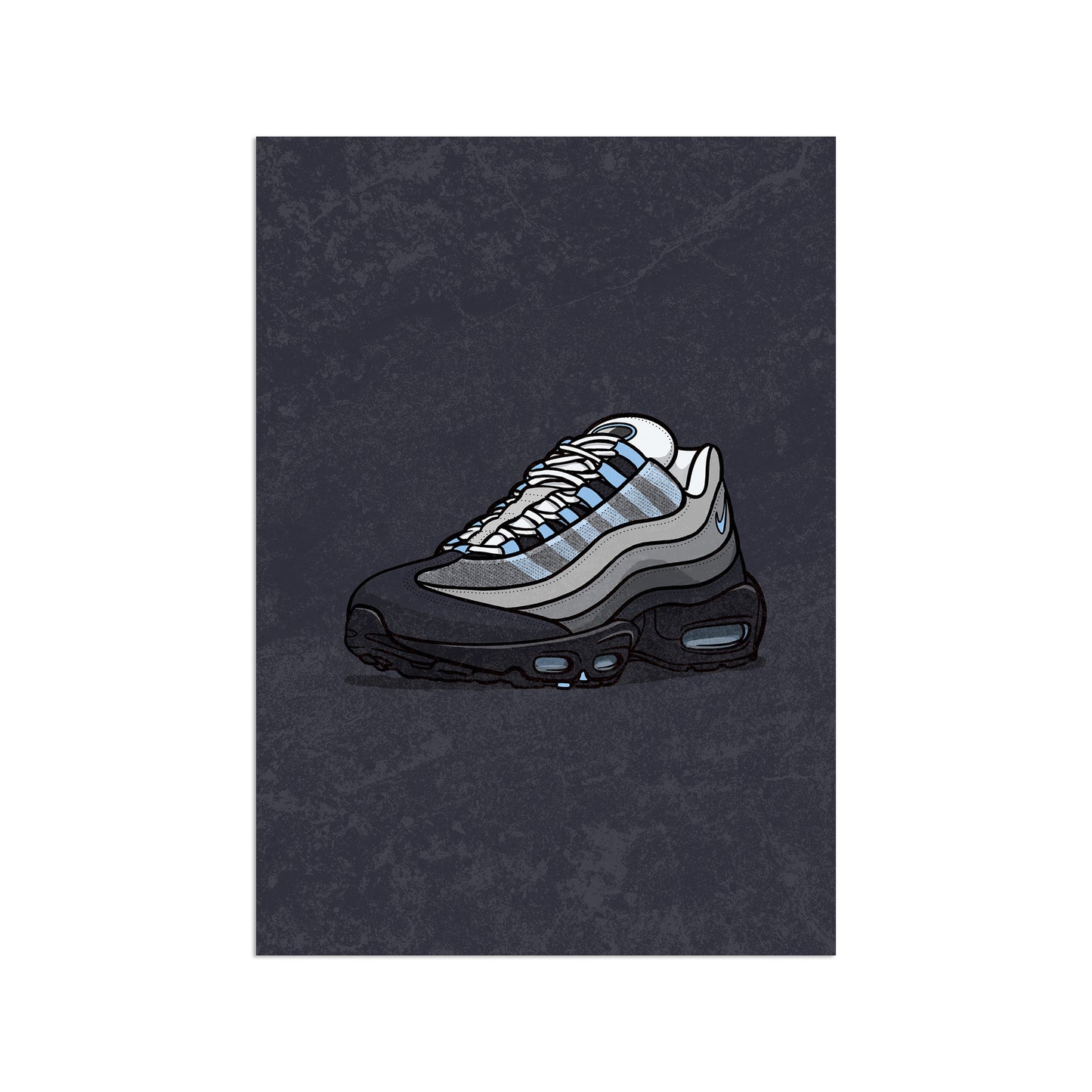AM95 Aluminium on Grey Print