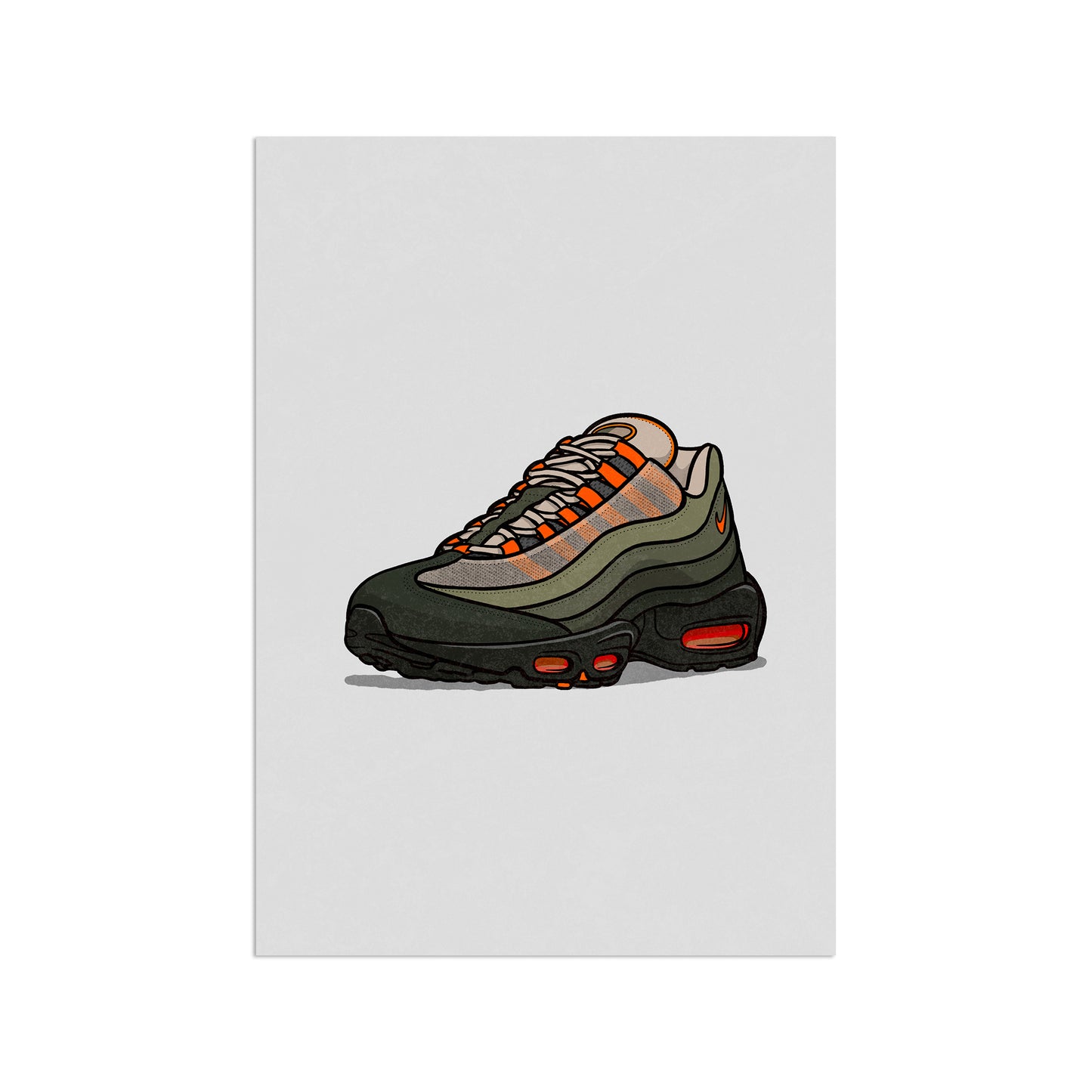 AM95 Neutral Olive Print