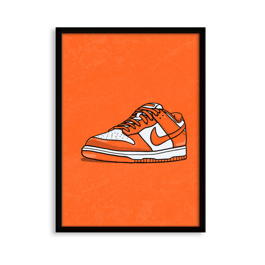 Dunk Low Syracuse on Orange Print