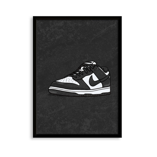 Dunk Low Panda on Black Print