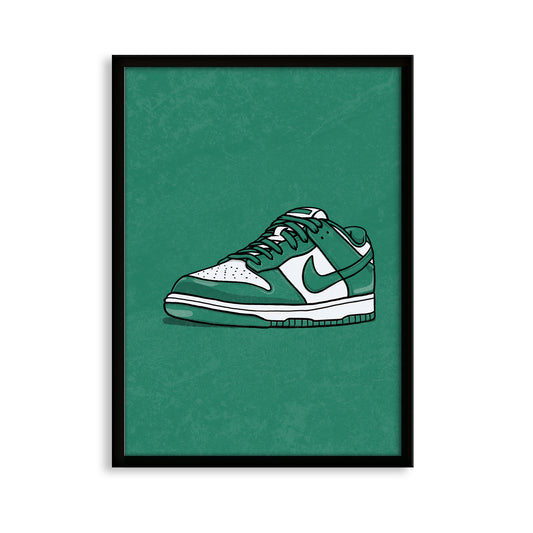 Dunk Low Michigan State on Green Print