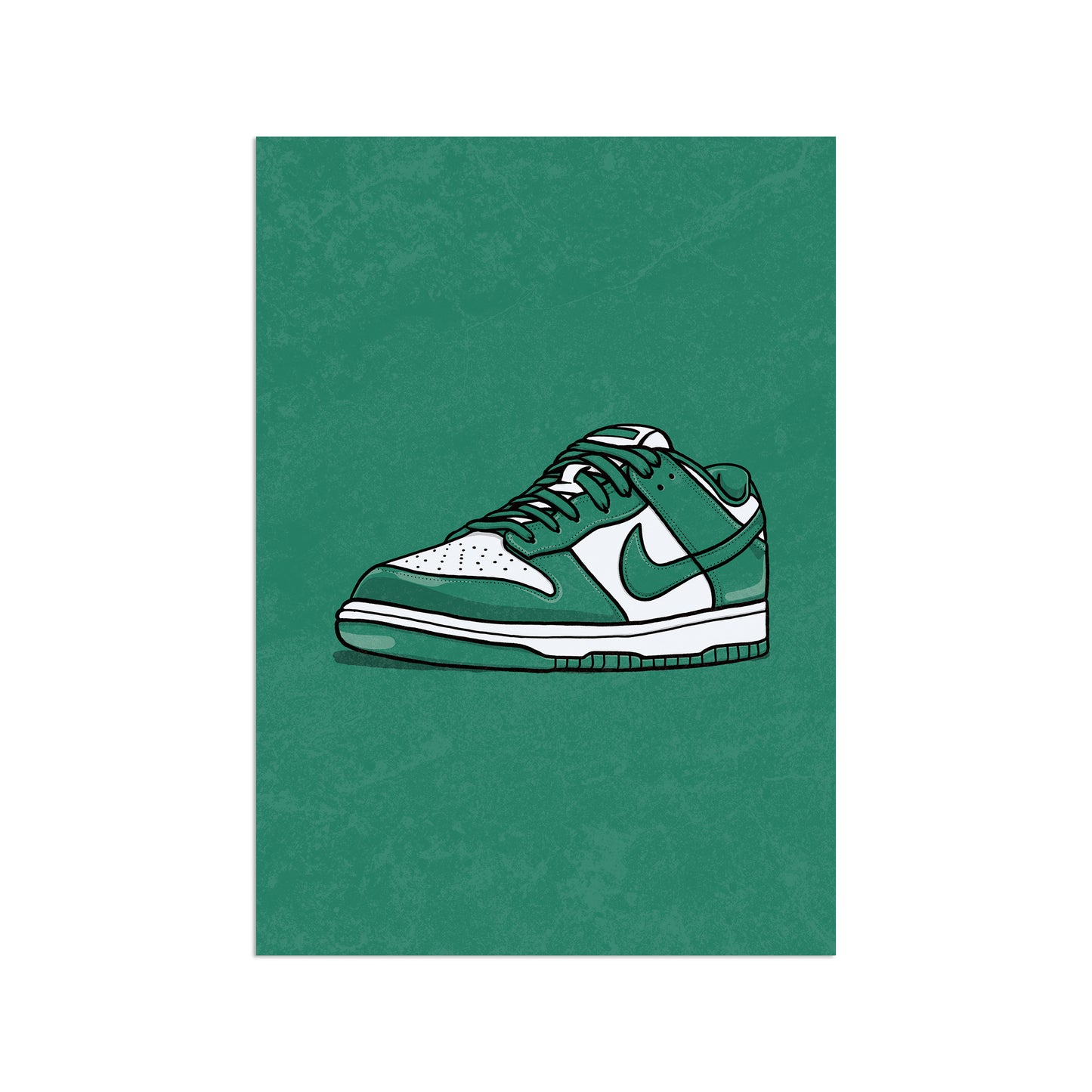 Dunk Low Michigan State on Green Print