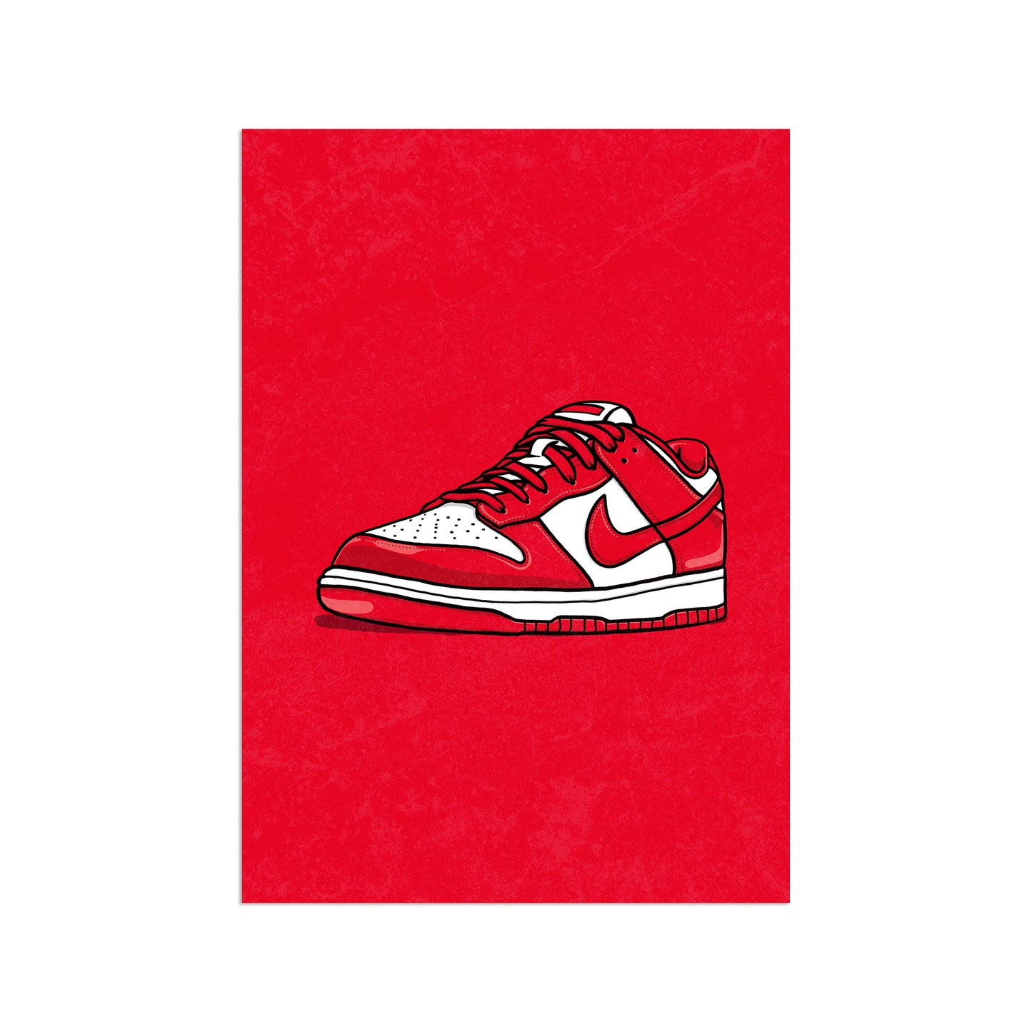 Dunk Low University Red on Red Print
