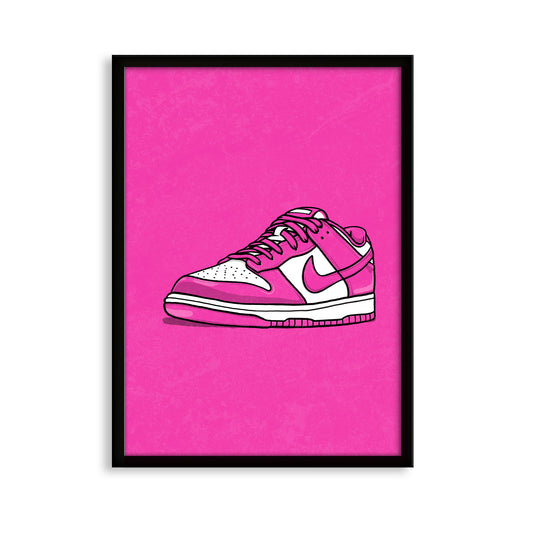 Dunk Low Active Fuchsia on Pink Print