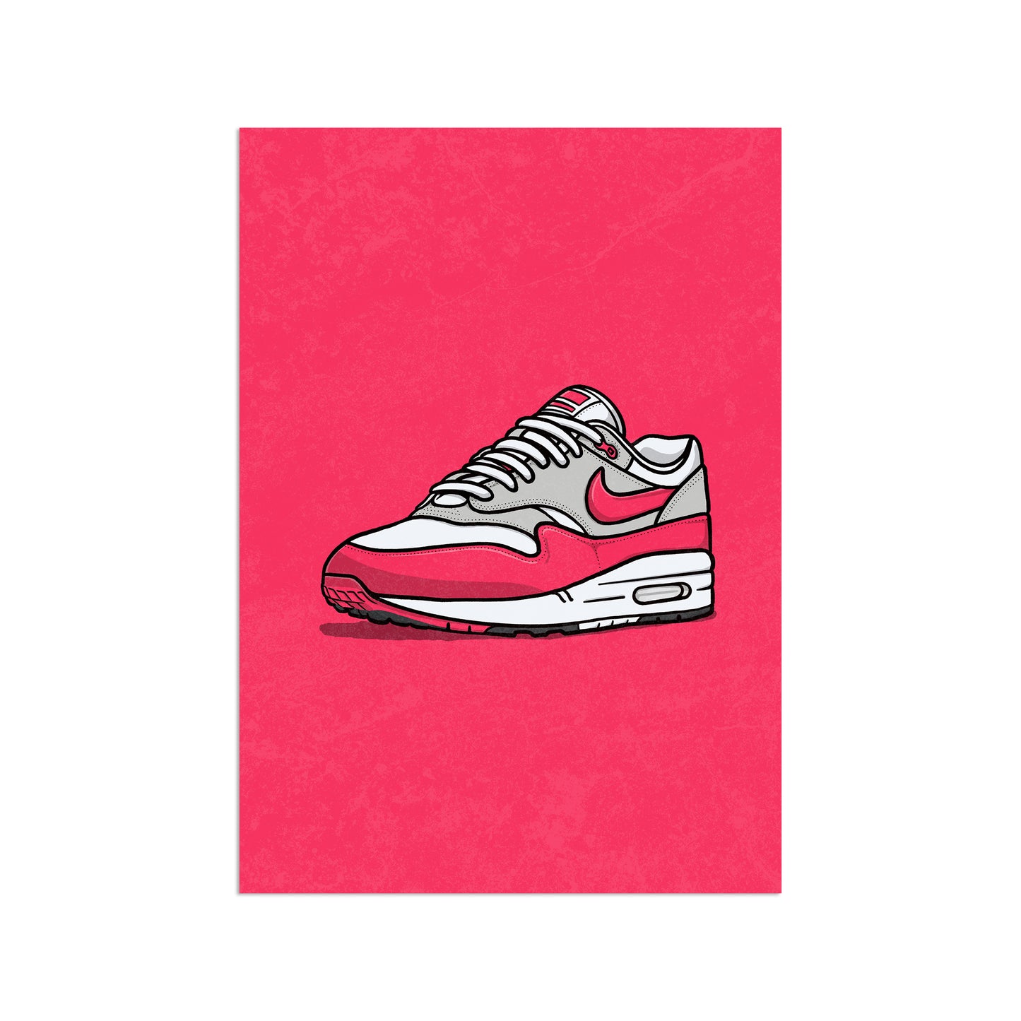AM1 University Red on Red Print