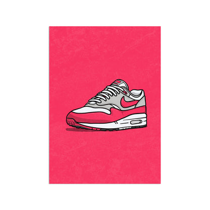 AM1 University Red on Red Print