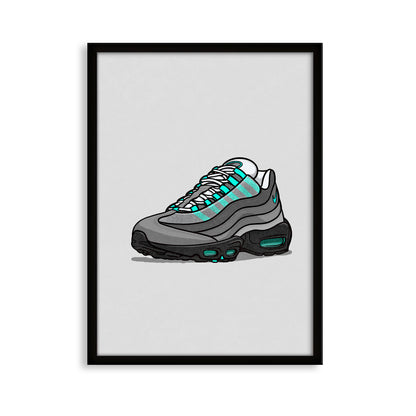 AM95 Hyper Turquoise Print