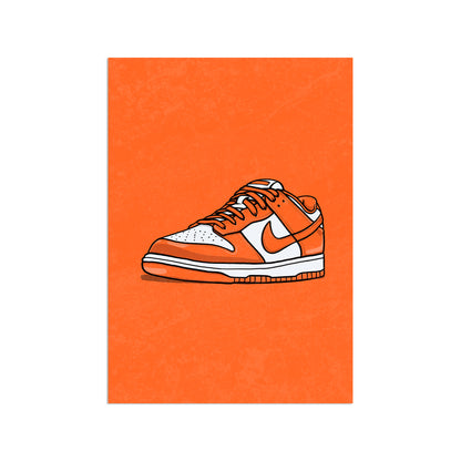 Dunk Low Syracuse on Orange Print